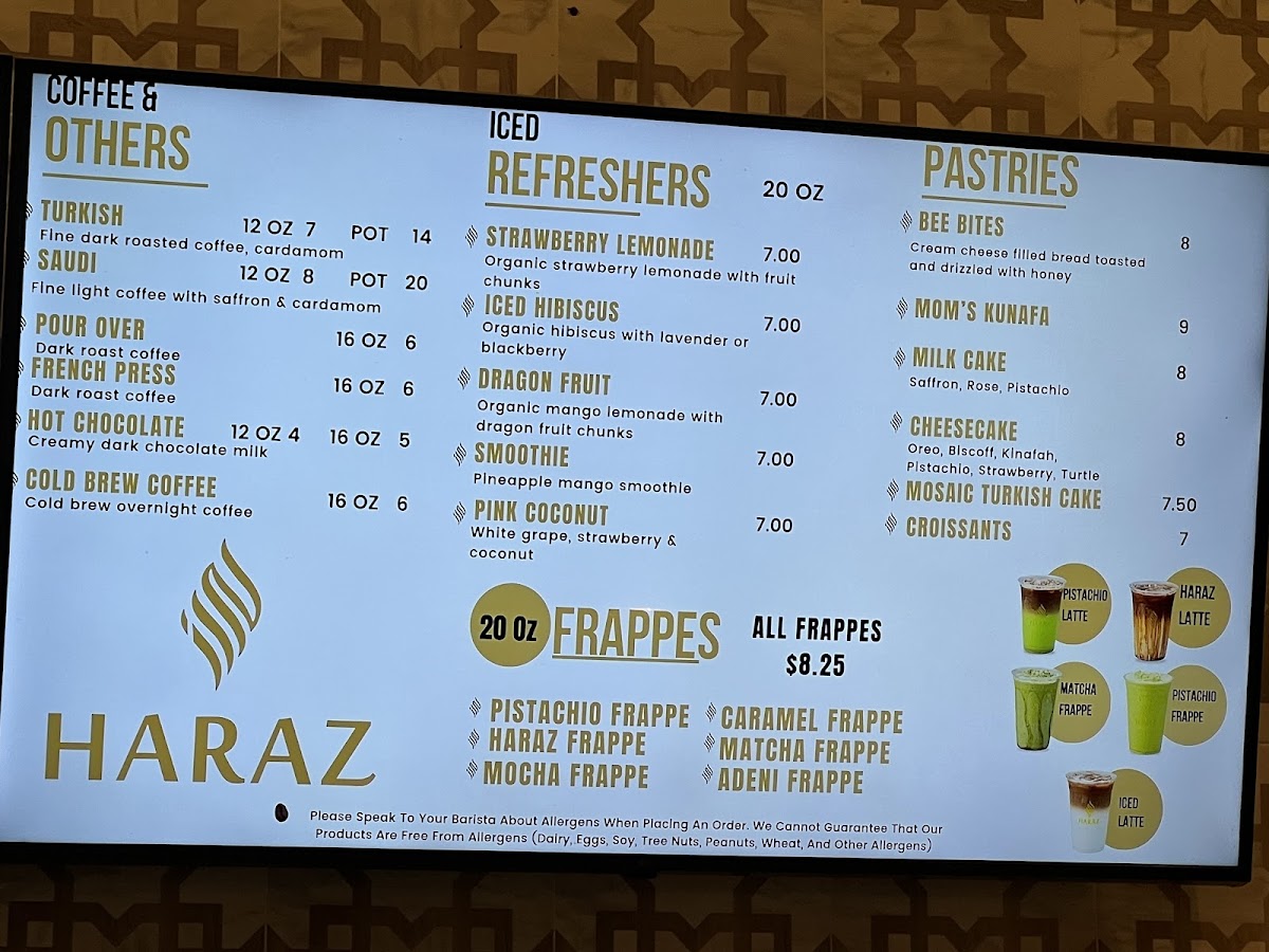 Haraz Coffee House Menu - Image 1